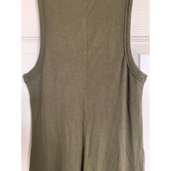 AYR Olive Green Ribbed Sleeveless Maxi Dress Women’s Small - Picture 3 of 5